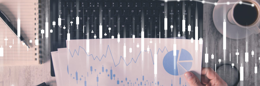 Business and financial concept. Stock market - digital asset management​