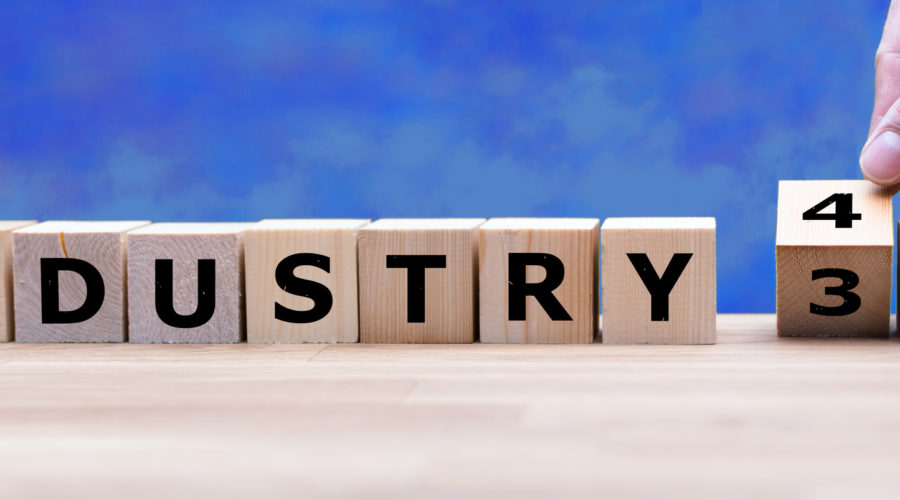 Hand is turning a dice - iot for business​