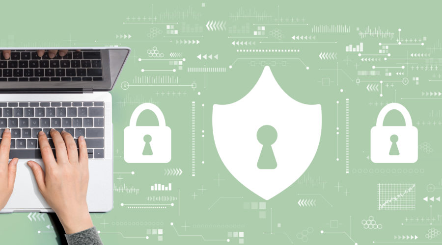 person using a laptop computer - cybersecurity basics