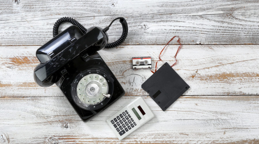 Vintage communication and computing devices-managed service provider