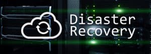 Disaster Recovery with cloud sync icon