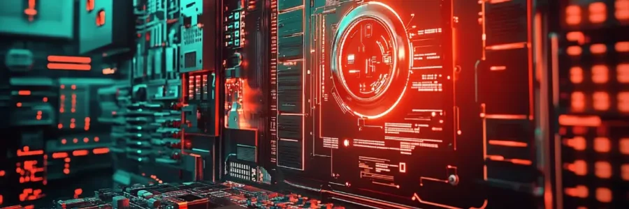high-tech security system with data analysis-cyber threats in 2025​