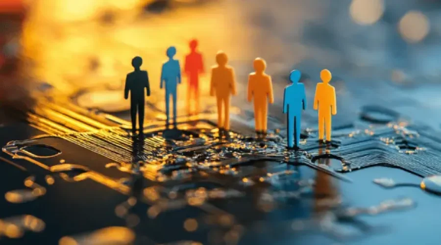 symbolic representation of technology and human connection - IT solutions